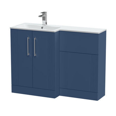 Nuie Deco 1100mm 2 Door Floor Standing Combination Vanity & WC Unit With L-Shaped Basin, photo 5