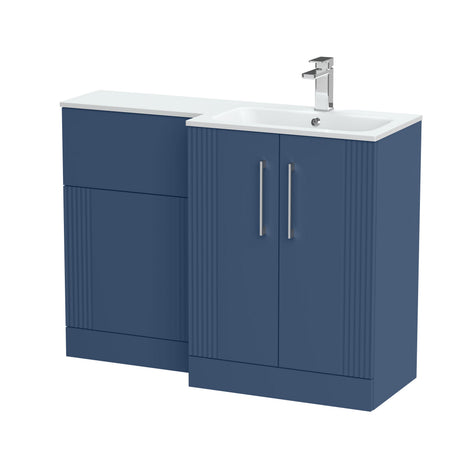 Nuie Deco 1100mm 2 Door Floor Standing Combination Vanity & WC Unit With L-Shaped Basin, photo 10
