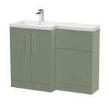 Nuie Deco 1100mm Floor Standing Combination Vanity & WC Unit With L-Shaped Basin, photo 5