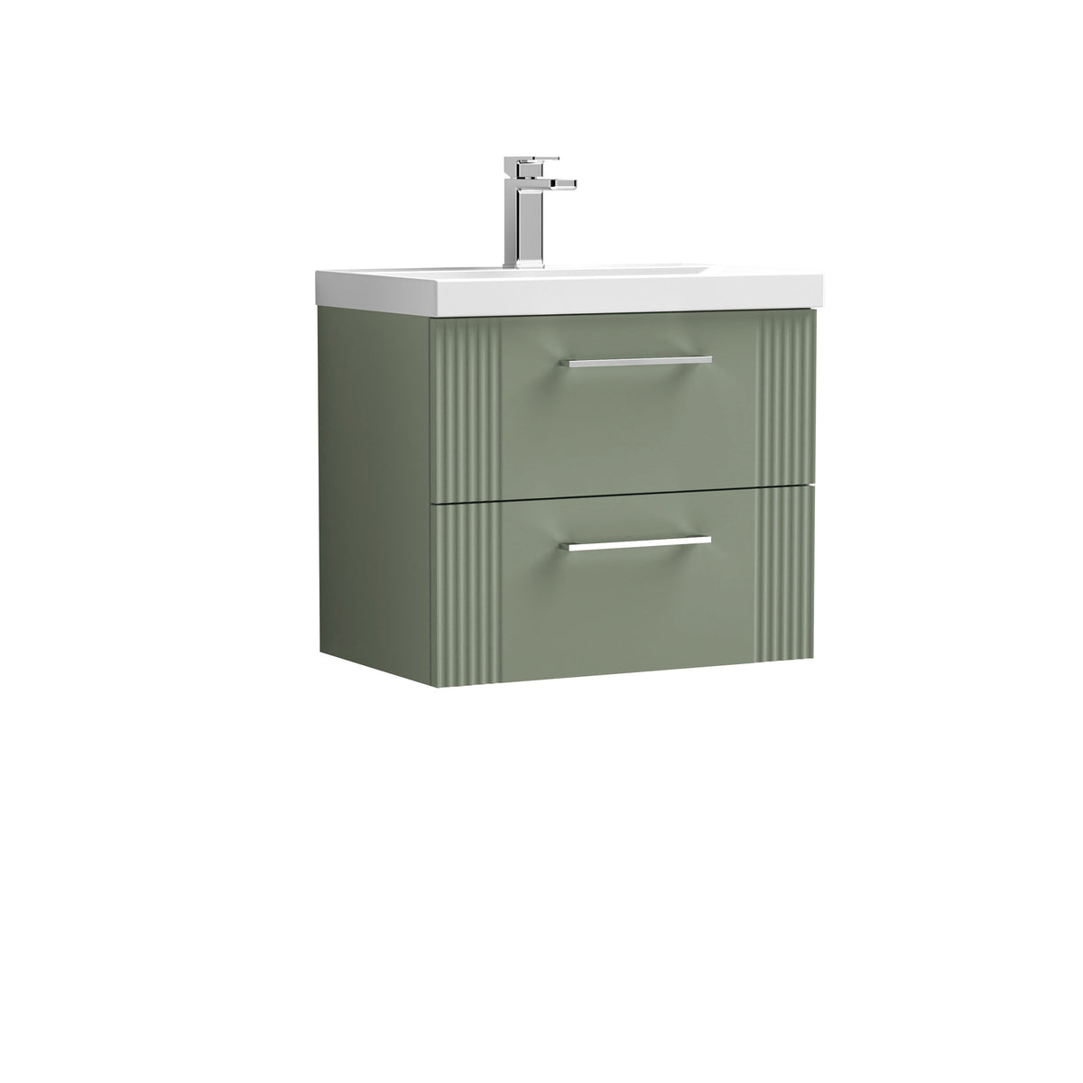 Nuie Deco 2 Drawer Wall Hung Vanity Unit With Basin – 500mm, 600mm & 800mm, photo 6