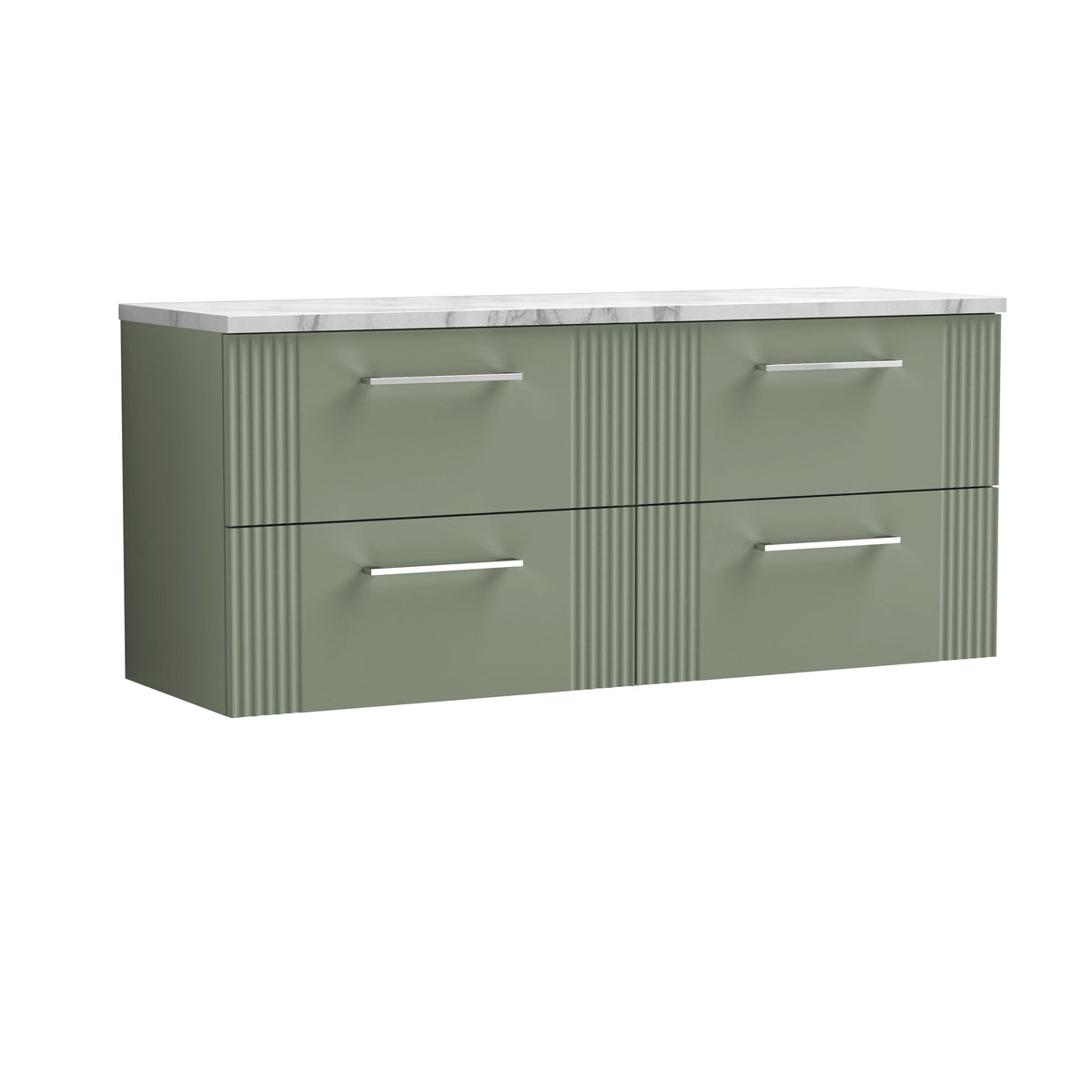 Nuie Deco 1200mm 4 Drawer Wall Hung Vanity Unit With Worktop, photo 6