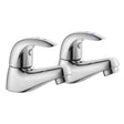 AKW Denova Lever Wash Basin Taps (Pair) – Standard or Flow Limited