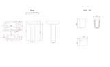 Kartell K-VIT Pure 550mm 1 Tap Hole Basin with Pedestal Options-White Gloss (POT260PU)
