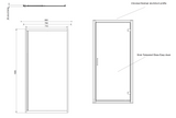 Kartell K-VIT KV8 900mm Hinged Shower Door 8mm (EIGHT900HD)