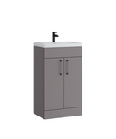 Kartell K-VIT Dove 500mm 2 Door Floor Standing Unit with Ceramic Basin (DOV500FSDO)