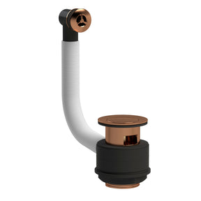 Nuie Push Button Basin Waste With Overflow – Brushed Bronze