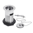 Nuie Plug With Chain Basin Waste – 88mm High – Chrome