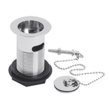 Nuie Plug With Chain Basin Waste – 88mm High – Chrome