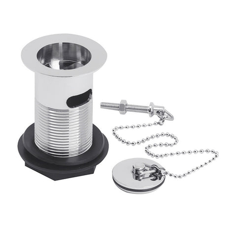 Nuie Plug With Chain Basin Waste – 88mm High – Chrome