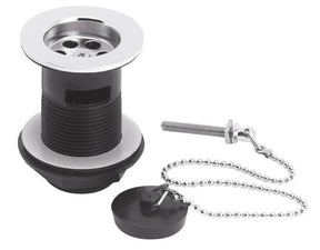 Nuie Plug With Chain Basin Waste – 61mm High – Chrome