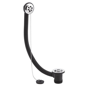 Nuie Bath Plug With Chain Bath Waste – 76mm High – Chrome