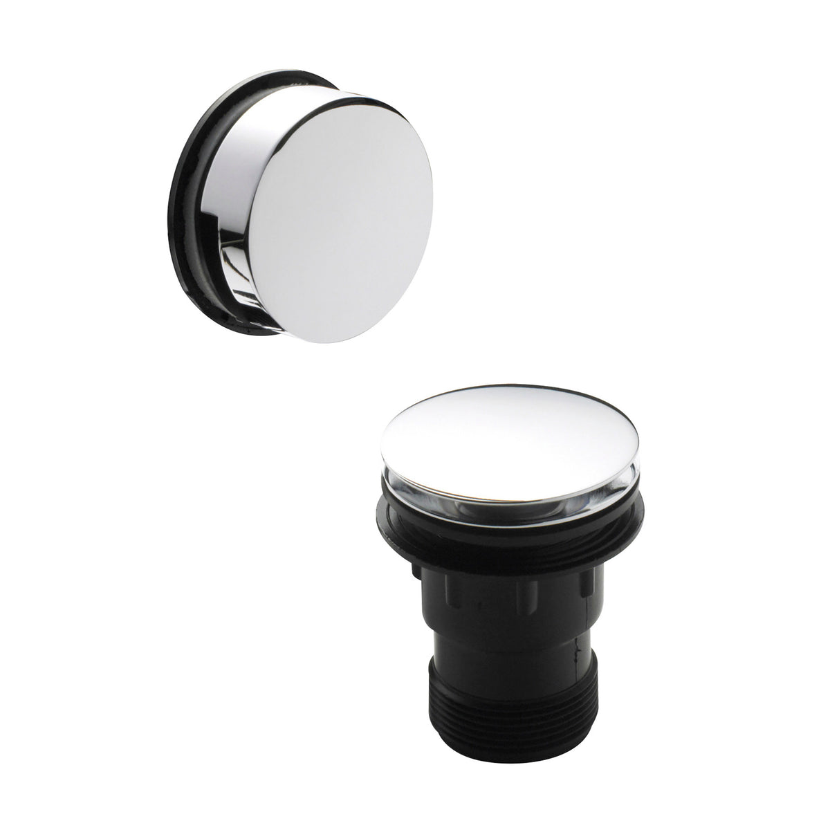 Nuie Easy Clean Push Button Bath Waste – Chrome or Brushed Brass