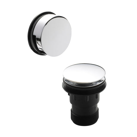Nuie Easy Clean Push Button Bath Waste – Chrome or Brushed Brass