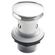 Nuie Push Button Basin Waste – 82mm High – Chrome