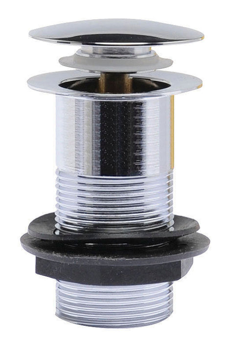 Nuie Push Button Basin Waste – 82mm High – Chrome