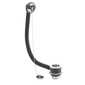 Nuie Bath Plug With Chain Bath Waste – 74mm High – Chrome