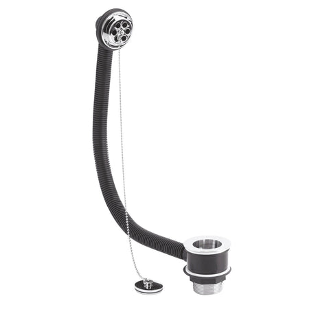 Nuie Bath Plug With Chain Bath Waste – 74mm High – Chrome