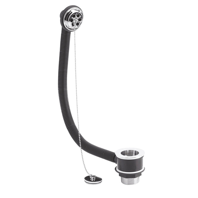 Nuie Bath Plug With Chain Bath Waste – 74mm High – Chrome