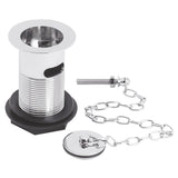 Nuie Plug With Chain Basin Waste – 88mm High – Chrome