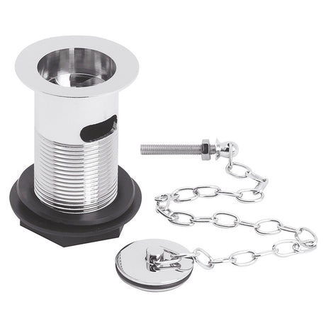 Nuie Plug With Chain Basin Waste – 88mm High – Chrome