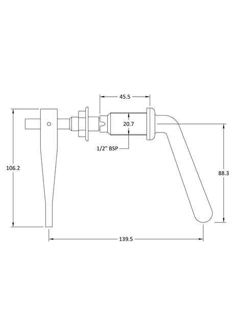 Nuie Metal Universal Lever – Chrome, photo 2