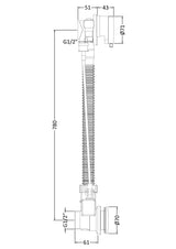 Nuie Freeflow Bath Filler – Chrome, photo 3