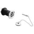 Nuie Plug With Chain Basin Waste – 61mm High – Chrome