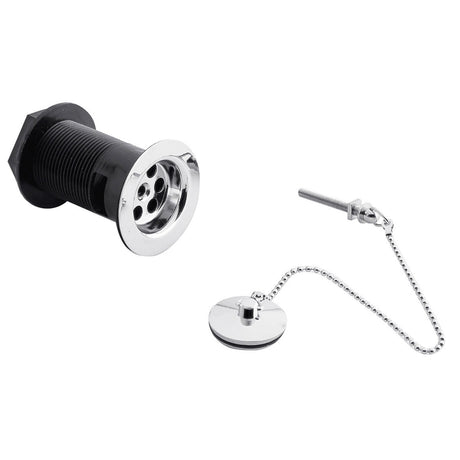 Nuie Plug With Chain Basin Waste – 61mm High – Chrome