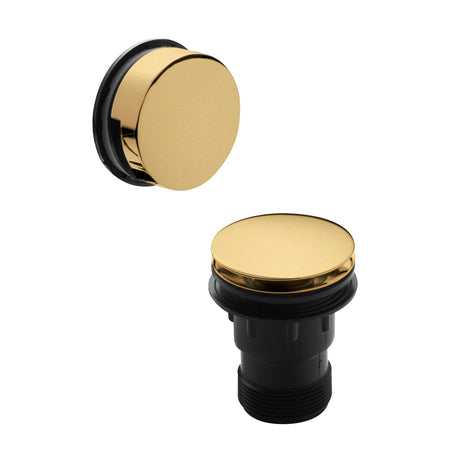 Nuie Push Button Bath Waste – Chrome, Matt Black or Brushed Brass, photo 3