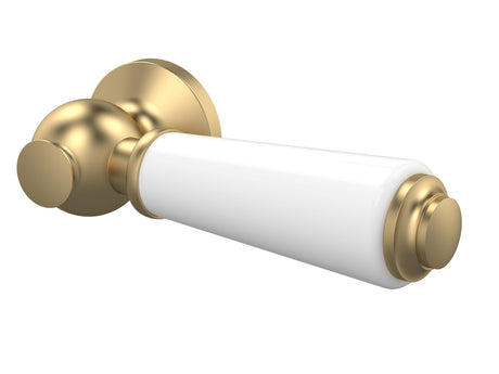 Nuie Ceramic WC Lever – Chrome White, Chrome or Brushed Brass, photo 3