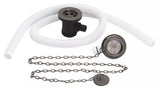 Nuie Extended Retainer Bath Waste With Overflow – Brushed Pewter or Brushed Brass