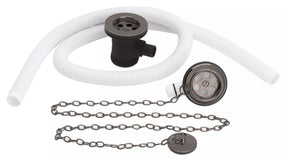 Nuie Extended Retainer Bath Waste With Overflow – Brushed Pewter or Brushed Brass