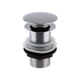 Nuie Unslotted Push Button Basin Waste – Chrome
