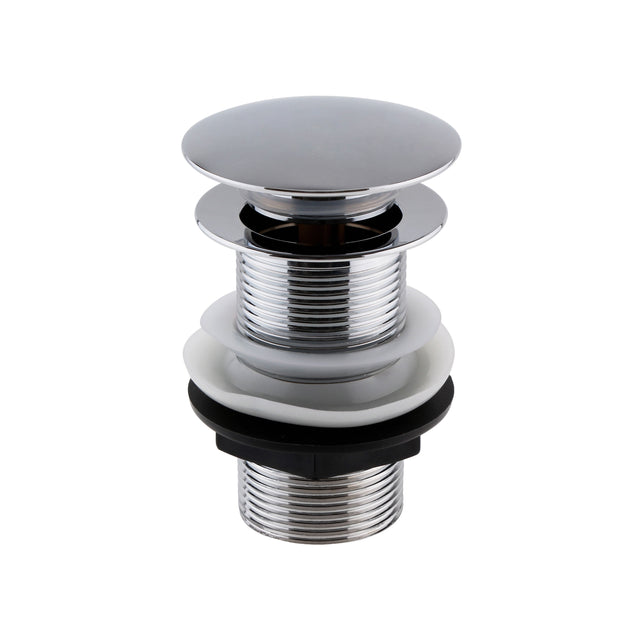 Nuie Unslotted Push Button Basin Waste – Chrome