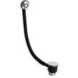 Nuie Push Button Bath Waste and Overflow – Chrome
