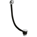 Nuie Push Button Bath Waste and Overflow – Chrome