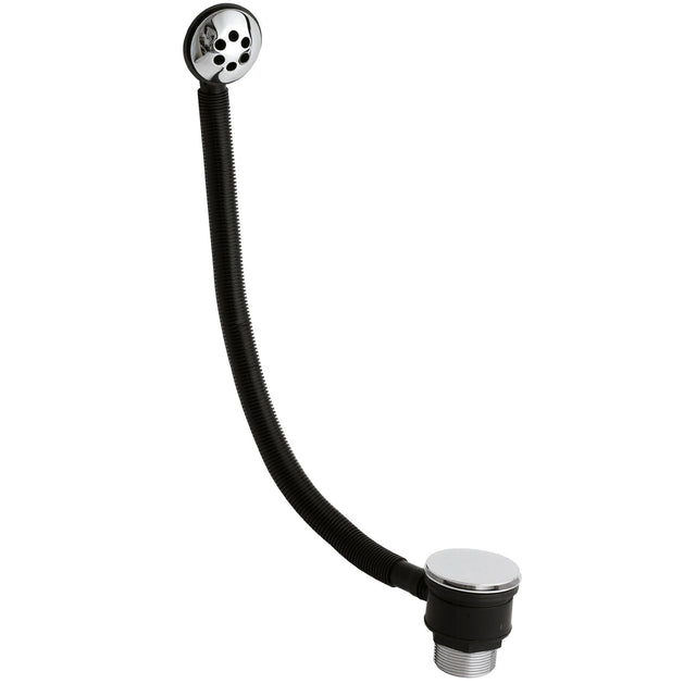 Nuie Push Button Bath Waste and Overflow – Chrome