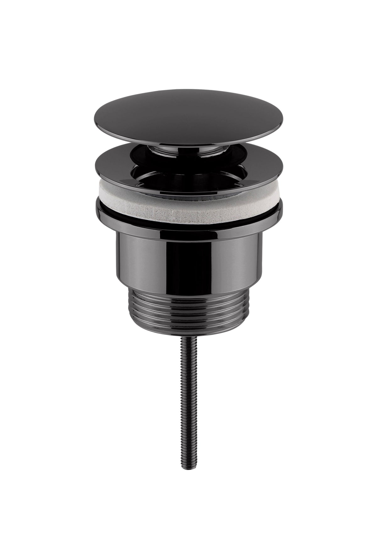 Nuie Universal Push Button Basin Waste – Brushed Bronze or Brushed Pewter, photo 2