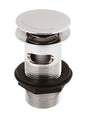 Nuie Push Button Basin Waste – 61mm High – Chrome, Matt Black or Brushed Brass