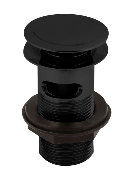 Nuie Push Button Basin Waste – 61mm High – Chrome, Matt Black or Brushed Brass, photo 2