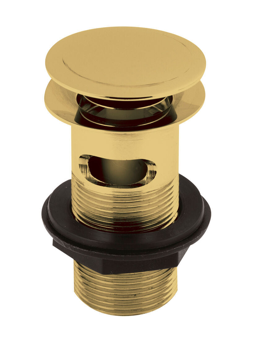 Nuie Push Button Basin Waste – 61mm High – Chrome, Matt Black or Brushed Brass, photo 3
