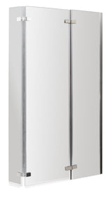 Nuie L-Shaped Hinged Bath Screen – 760mm & 800mm, photo 2
