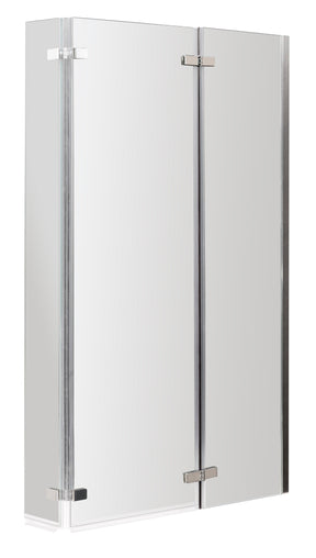 Nuie L-Shaped Hinged Bath Screen – 760mm & 800mm, photo 2