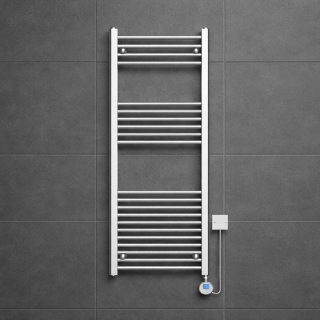 Kartell K-VIT 22mm straight electric towel rail thermostatic in chrome