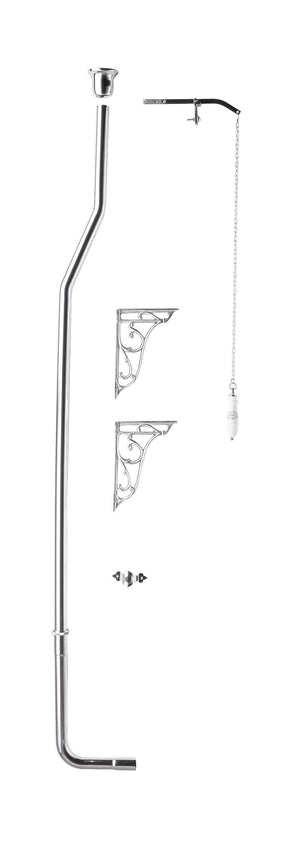 Nuie High Level Flush Pipe Pack – Chrome