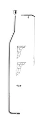 Nuie High Level Flush Pipe Pack – Chrome