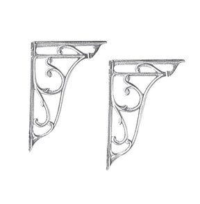 Nuie Ornate Cistern Brackets – Chrome or Brushed Pewter
