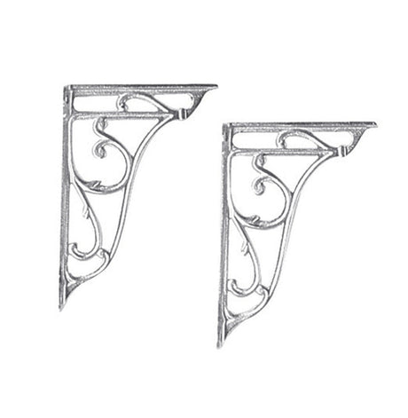Nuie Ornate Cistern Brackets – Chrome or Brushed Pewter