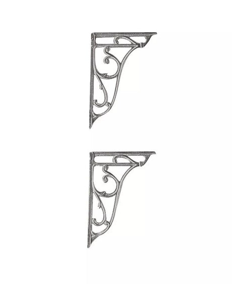 Nuie Ornate Cistern Brackets – Chrome or Brushed Pewter, photo 2