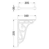Hudson Reed Ornate Cistern Brackets – Brushed Brass, photo 2